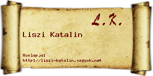 Liszi Katalin névjegykártya